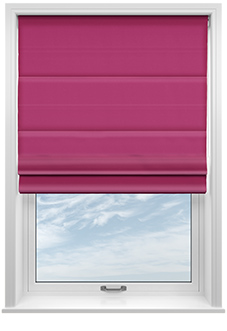 Ascot, Bright Pink - Motorised Roman Blind